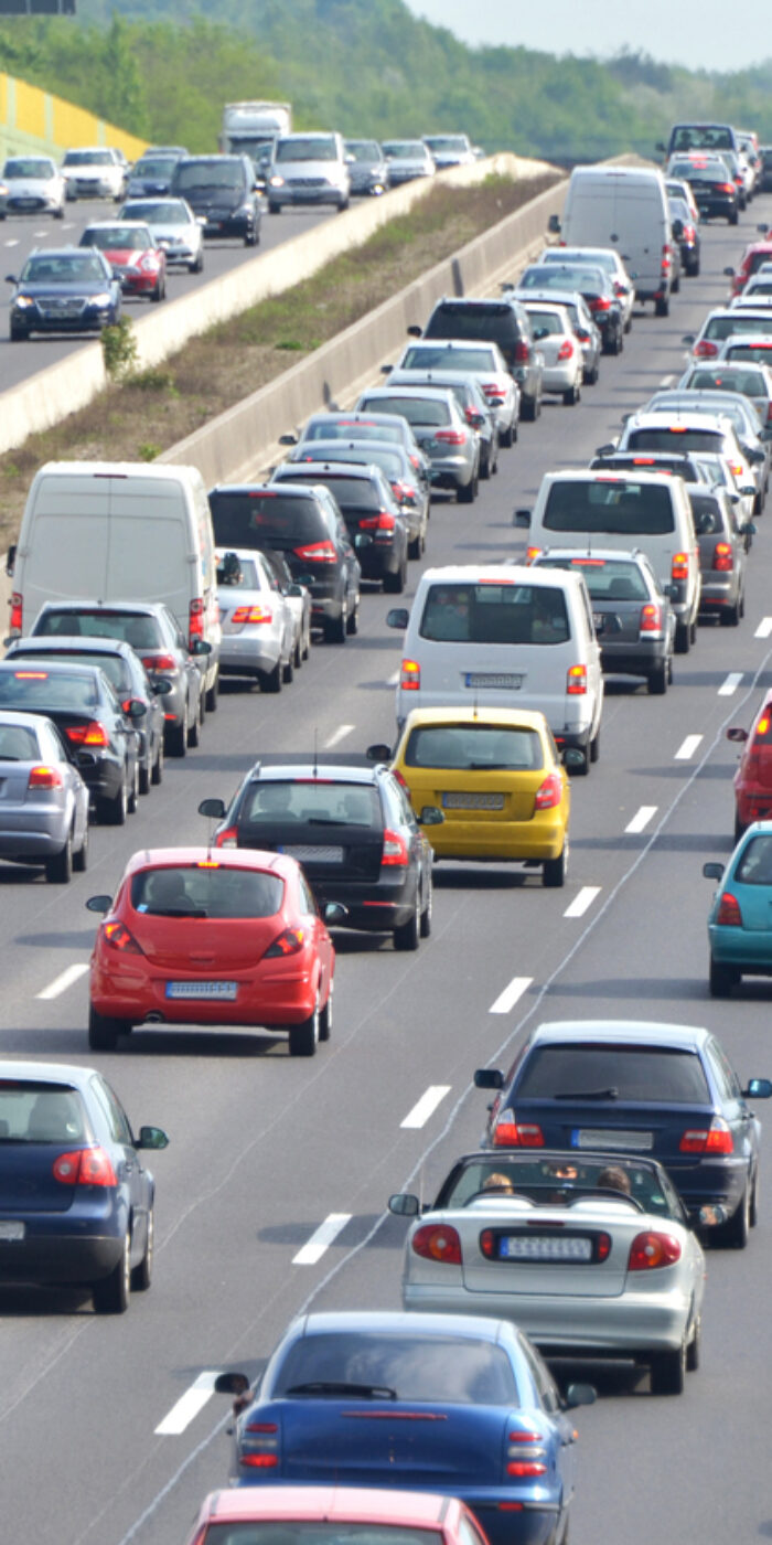 traffic-jam on highway sustainable motor pool