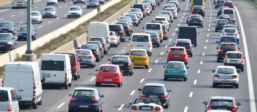 traffic-jam on highway sustainable motor pool